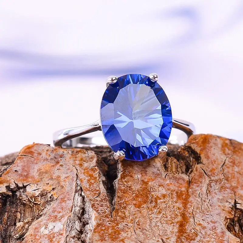 KJJEAXCMY fine jewelry 925 Серебряная Инкрустация натуральный Танзанит, цветное женское кольцо с топазом, ювелирные изделия ab
