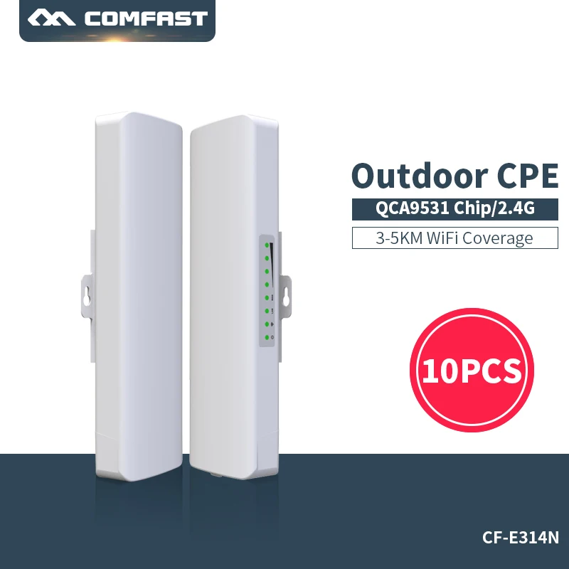 

Comfast High Speed Outdoor wifi bridge CPE 300Mbps 2.4G wi-fi 2*14dbi Antenna 2-3k Long range Wireles AP router access point cpe