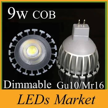 

Noble Style 9w Cob Led Spotlight Dimmable Gu10 Mr16 Gu5.3 E27 Led Lamp Light 90-260v 12v Warm Cold White CRI 85 UL Free DHL