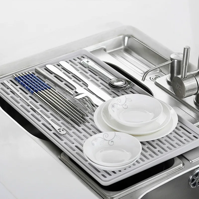 

Multi functional drying rack kitchen storage drain rack creative double-layer hollow vegetable water drain tray AP11191805