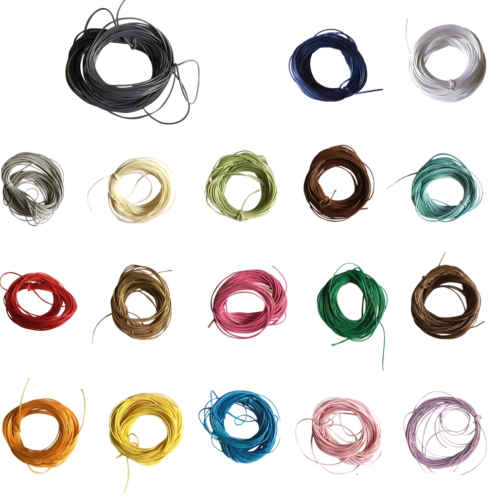 

18 Colors 10m Waxed Nylon Cord Rope String Jewelry Making Accessories for Bracelets Necklaces Making Beading 1mm