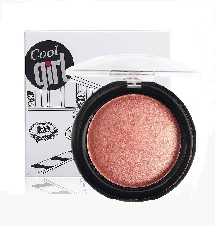 

Professional 1PC Brand Baked Blush Powder Palette Face Makeup Bronzer Cheek Color Blusher Palette Beauty Compact Powder New