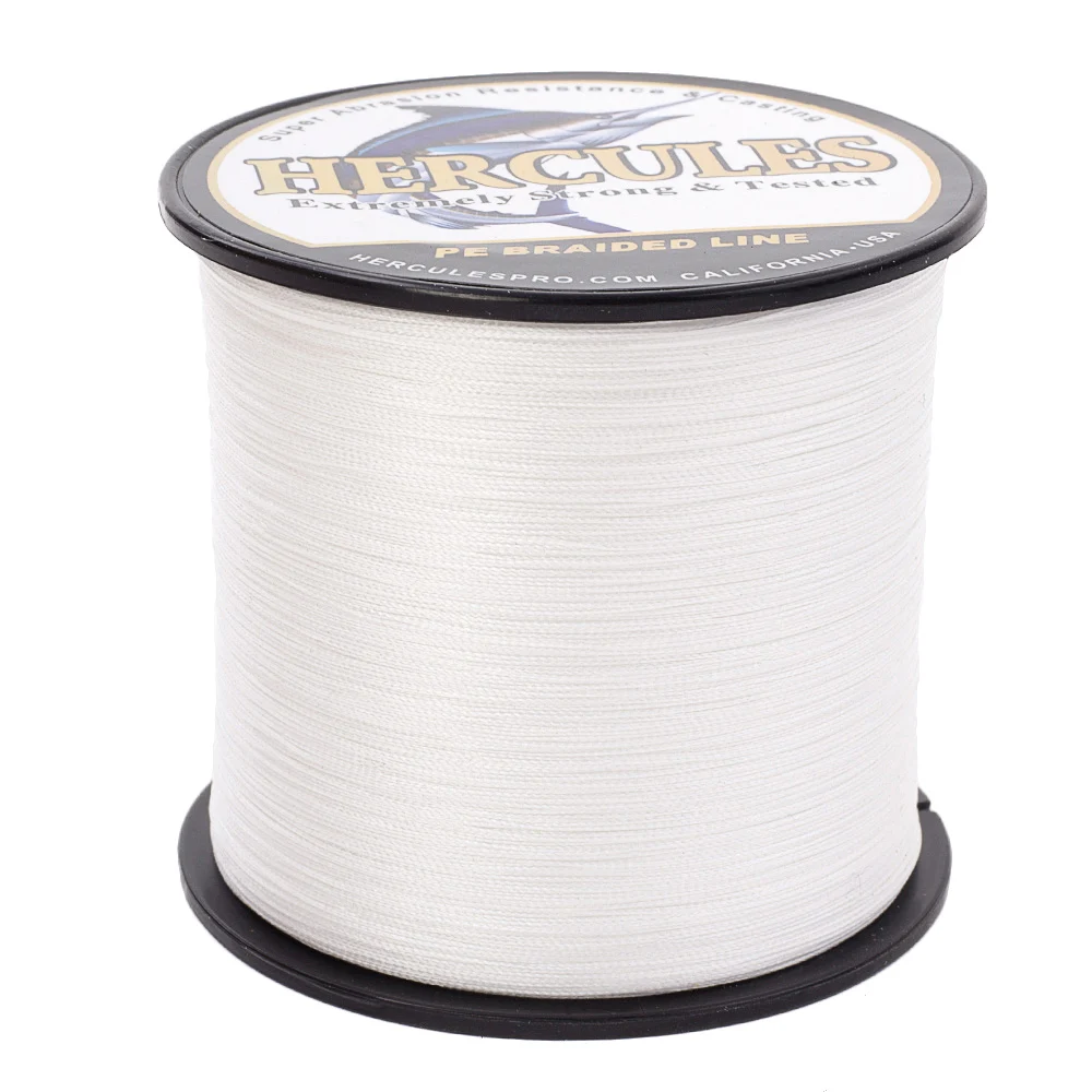 هرقل خيط صنارة الصيد 6-100LB مضفر خط ل الكارب الصيد 4 السواحل الأبيض المتعددة الشعيرات PE مضفر سلك 100 M-2000 M الحبل Pesca