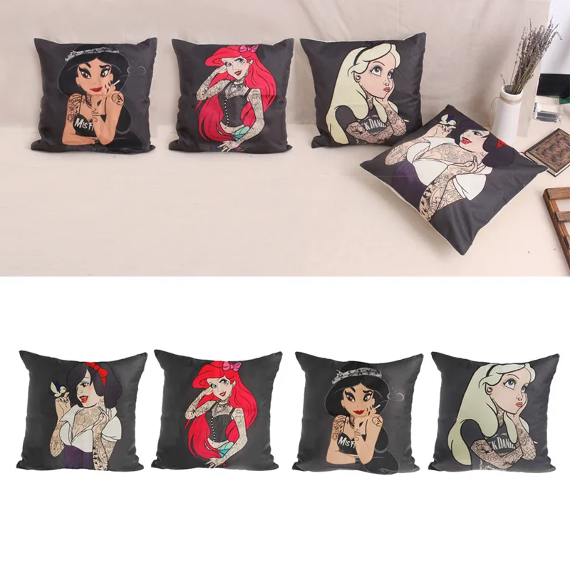 Best 45x45cm Princess Linen Cushion Square Soft Cotton Cover Pillow Sofa Bedroom For Room Home Decor