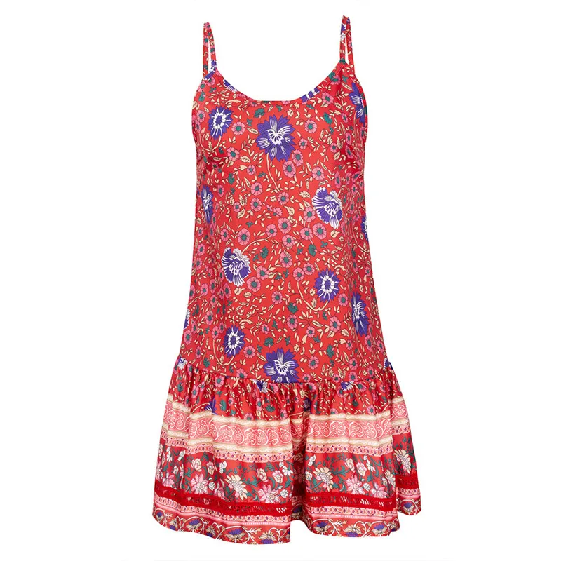 Forefair Bohemian Summer Dress Sexy Mini (28)
