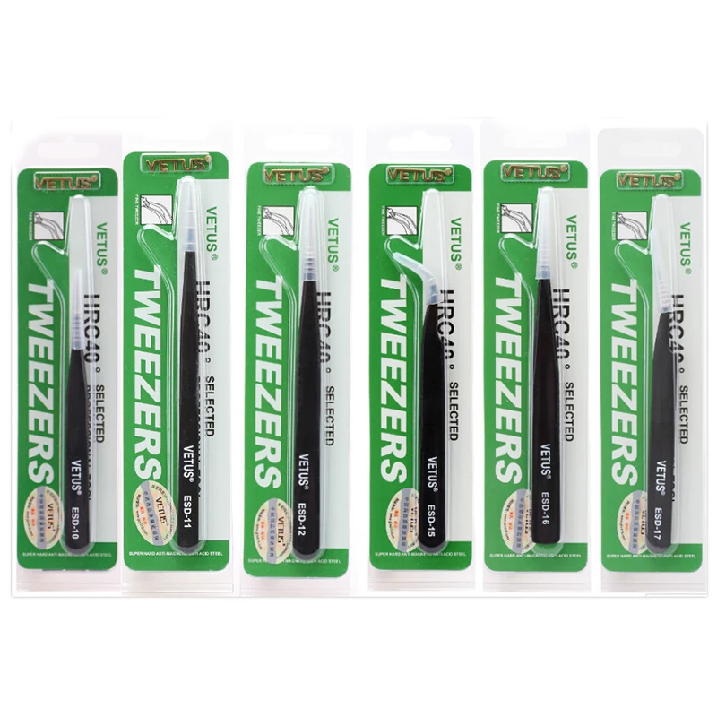 

100% brand stainless steel vetus tweezers black head extension tool Accurate tweezers Super Sharp eyebrow tweezers