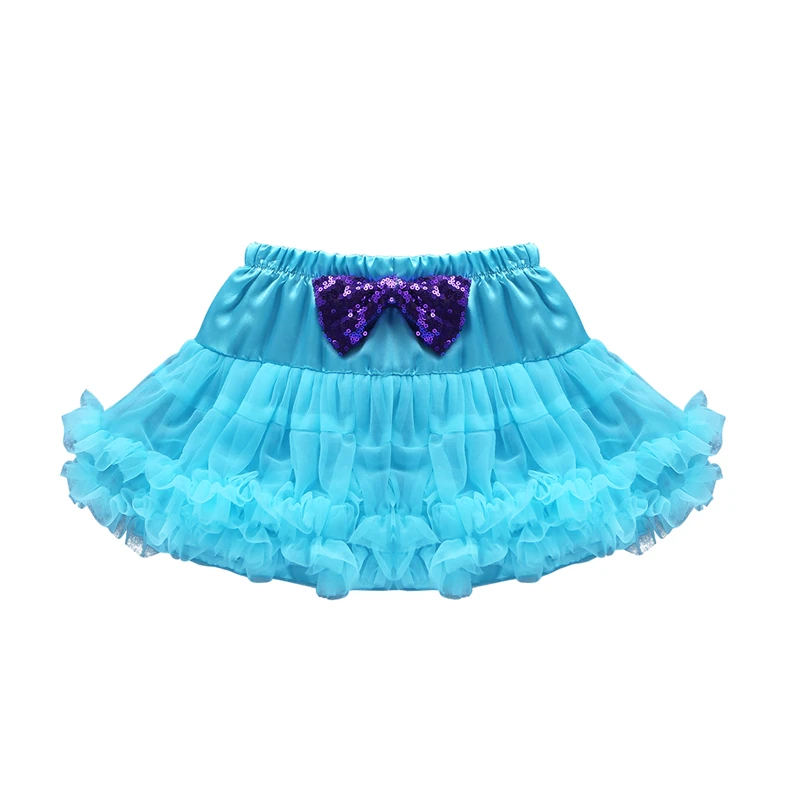 Одежда для первого дня рождения; блестящий комбинезон с принтом в виде ракушки для маленьких девочек; синяя юбка-пачка из тюля; Комплект для малышей