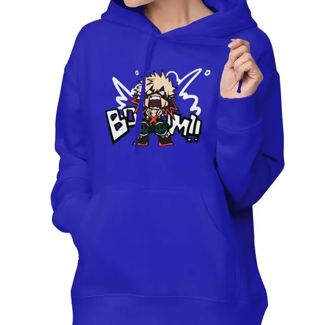 My Hero Academia Katsuki Bakugo Booom Anime Pullover Hoodies For Women