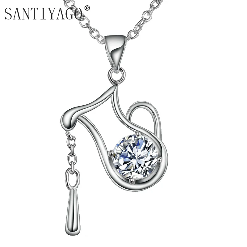 

Dainty Aquarius Zodiac Necklace for Women Astrology Sign Zodiac Jewelry chain Crystal Pendant & Necklace