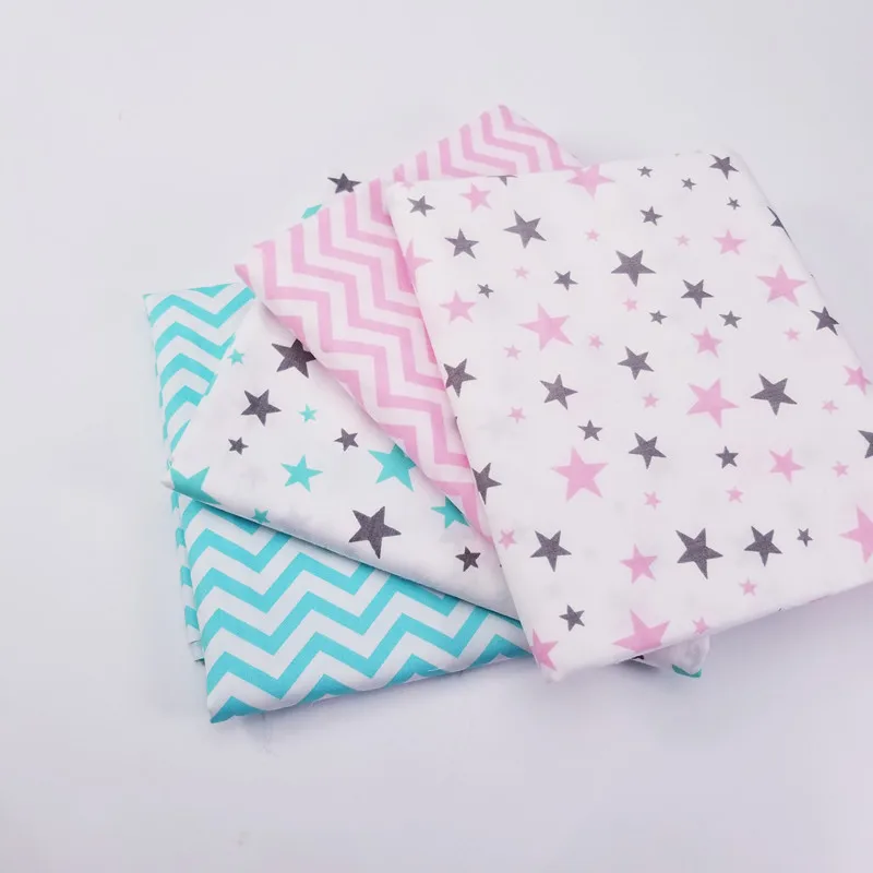 

100% Cotton Twill Fabric Stars Corrugated Printed Patchwork Cloth Sewing Quilted Fabric Child Dormitory Bedding Fabric