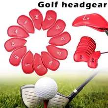 12 шт./компл. Изысканная ПУ гольф клуб клюшка для гольфа чехлы на сиденья протектор Гольф головных уборов комплекты железная крышка головного убора для аксессуары