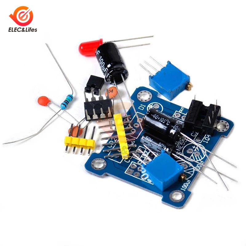 

1PCS NE555 Pulse Generator Starter pulse Duty Cycle Frequency Adjustable Module DIY Kit Oscillator Square Wave Signal Generator