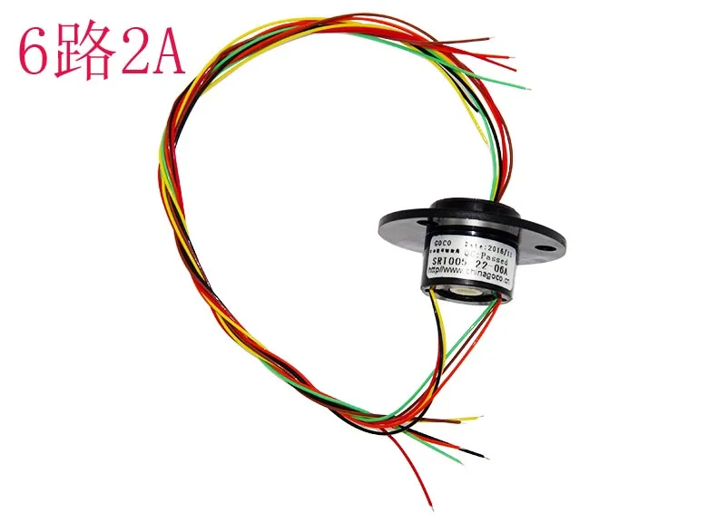 

slipring slip ring with hole hole Dia 5mm 2 4 6 Circuit 2A electric Slip Ring Hollow shaft slip ring