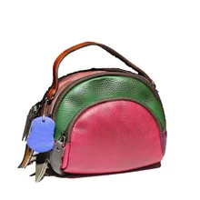 Женские сумки на плечо Роскошная Повседневная разноцветная милая сумка из натуральной кожи маленькие женские кожаные сумки высокого качества Женская мини-сумка