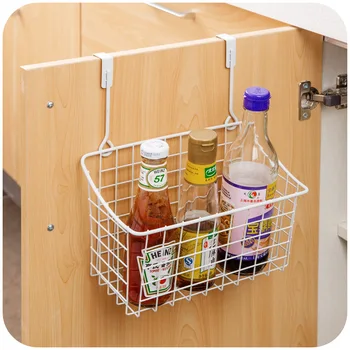 

New kitchen cabinet door Back storage rack organizer basket spice rack container with hook