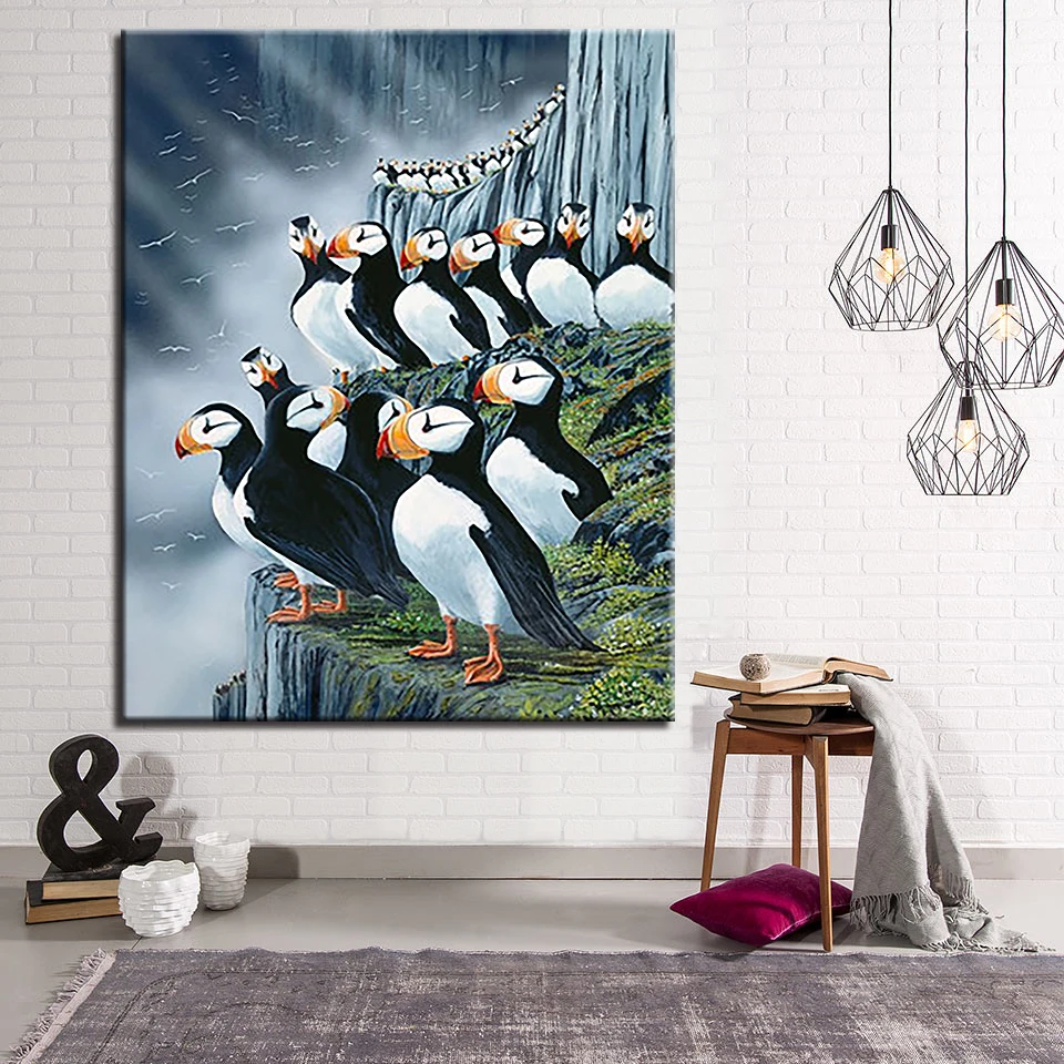Horned-Puffin-Painting-By-Numbers-DIY-Digital-Sea-Parrot-Oil-Pictures-On-Canvas-Home-Decor-Good