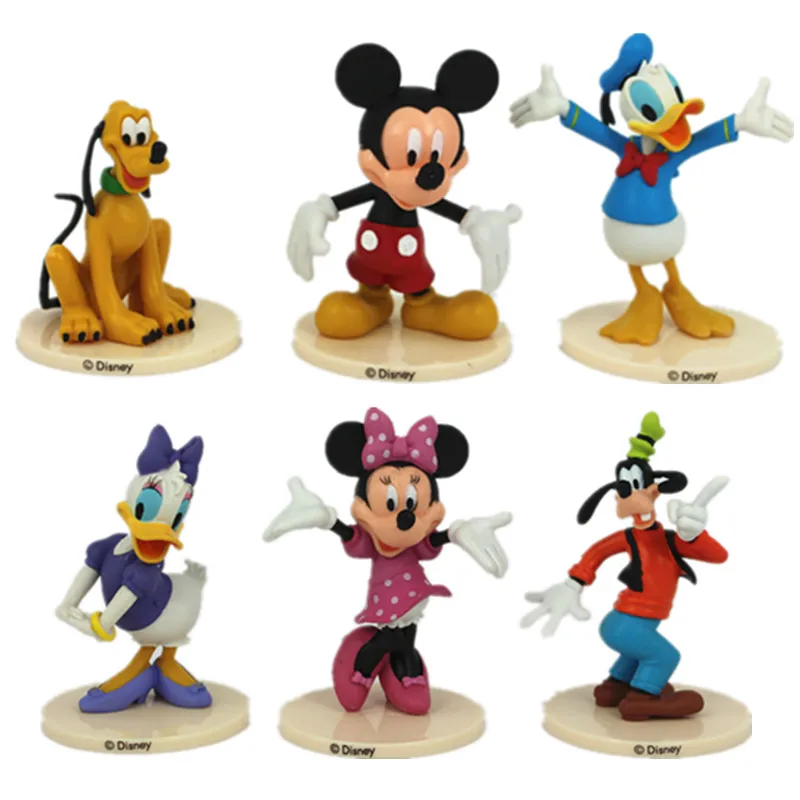 

Disney figura figures toy Mickey Minnie Gaofei Donald Pluto PVC action figure kids gifts model figurine collection toy doll 9cm