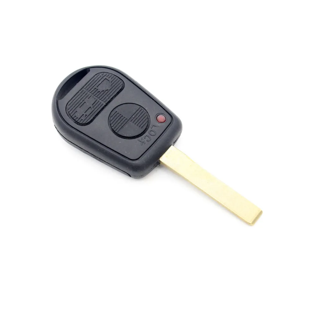 

Dongzhen Car Uncut Blade Key Remote Fob Case Replacement Car Key Shell Cover Keyless Fob Rubber Housing fit for BMW 3 buttons