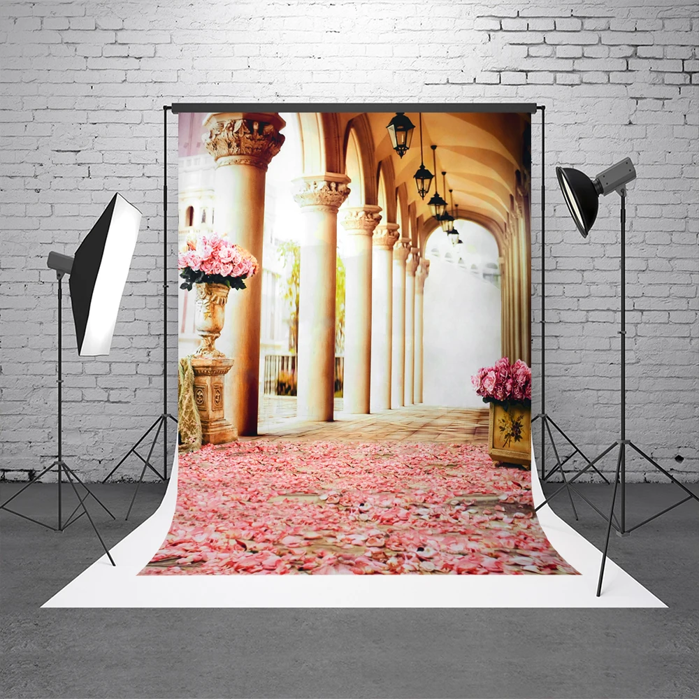 VinylBDS 10x20ft Крытый свадебный фон Sfondi студия Fotografico Дворцовая Арка цветы фоны для