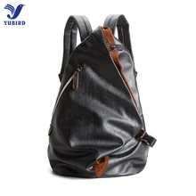 2017 Mochilas de cuero de la mochila de los hombres de la manera Mochilas masculinas de la escuela de la universidad para la mochila del negro del morral del ordenador portátil de la calidad del adolescente