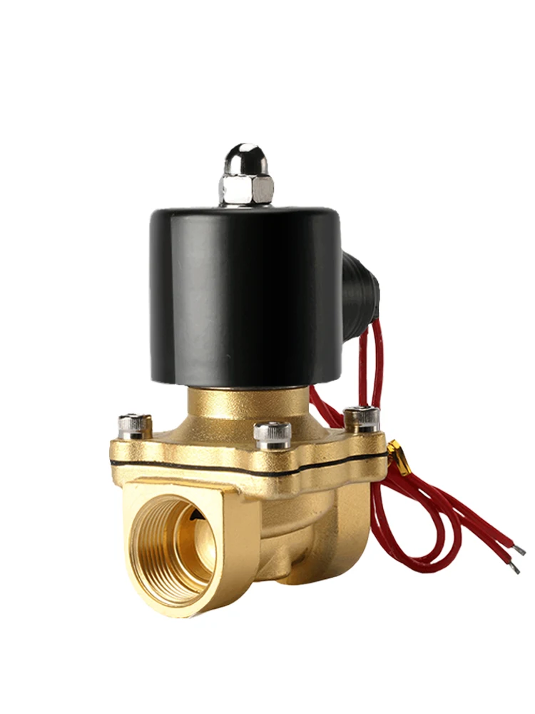 1-1/" bsp латунный нормально закрытый AC220V Соленоидный клапан для водяной воздушный масляный