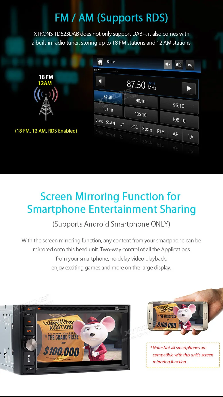 Top Universal 6.2 Inch 2 Din Car Radio Stereo DVD Player DAB+ Canbus Auto GPS Navigation USB SD Multimedia 5