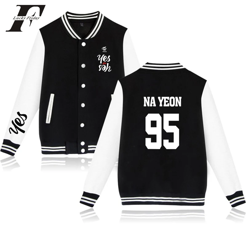 jackets TWICE YES OR YES In Men Jacket Hoodies Print Twice Abum Korea Knop Jacket Coat Top harajuku Clothing  plus size
