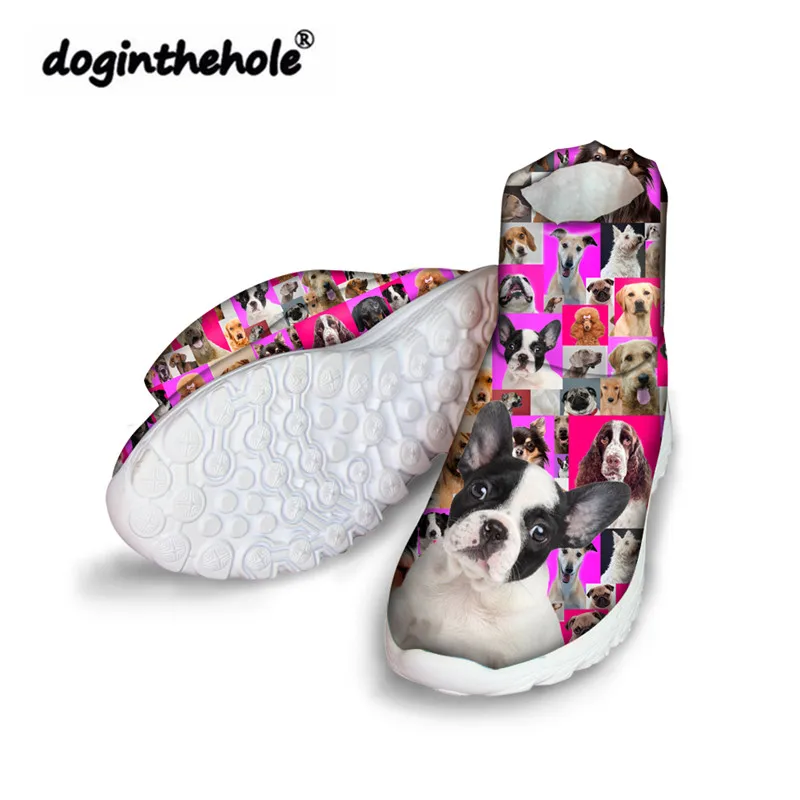 doginthehole Shoes Women Winter Snow Boots French Bulldog 3D Printing