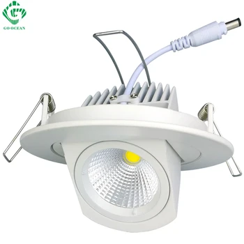 

Downlights Spot LED Downlight 10W White Adjustable Dimmable COB Light Recessed Ceiling Down Lights Lamp For Kitchen Lighting