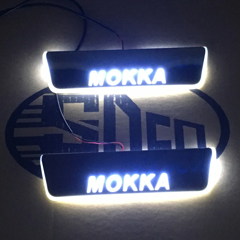  SNCN LED Car Scuff Plate Trim Pedal Door Sill Pathway Moving Welcome Light For Opel Mokka 2015 2016 - 32951710066