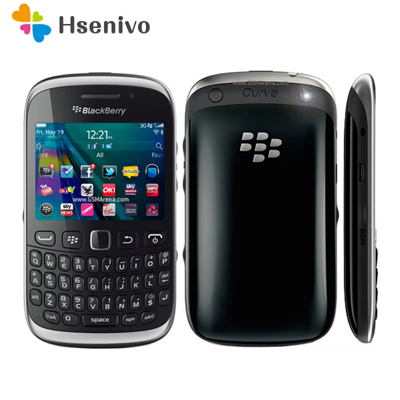 Разблокированный Blackberry Curve 9320 WCDMA 3MP 512MB rom 1150mAh gps wifi Восстановленный сотовый телефон