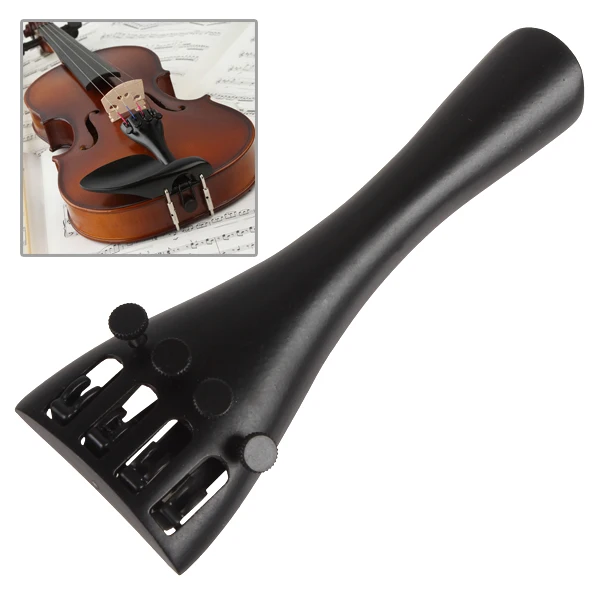 Black Aluminous Alloy Violin Tail Piece 4/4 Tailpiece For Tone Tuning