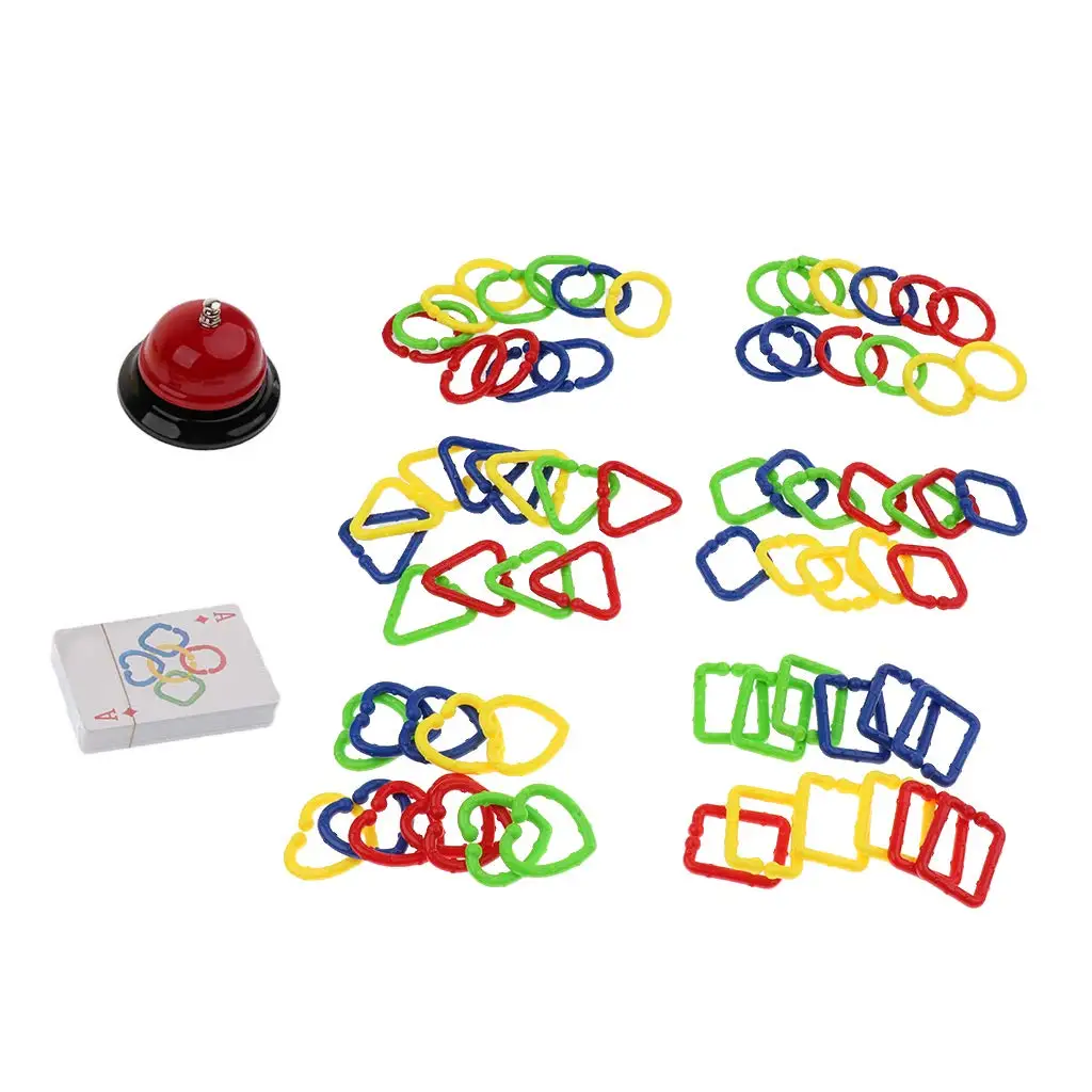 

Ring Bell Matching Board Game Parent-Child Interactive Game Brain Teaser Puzzle Fun Educational Toys Gift for Children Kids