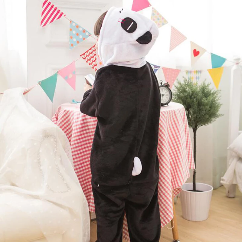 Kid Panda Kigurumi Onesies Child Animal Cosplay Costumes Cute Anime Jumpsuit Set Winter Party Black White Cloth With Shoe Kid Panda Kigurumi Onesies Child Animal Cosplay Costumes Cute Anime Jumpsuit Set Winter Party Black White Cloth With Shoe