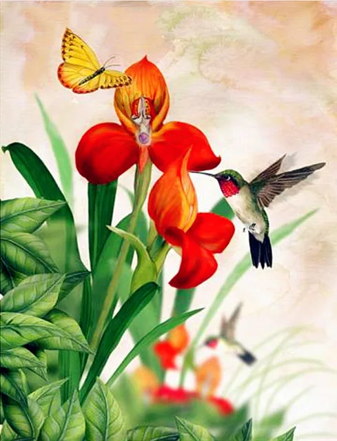 AZQSD полная квадратная круглая Алмазная картина Птица Животное Стразы Алмазная мозаика украшение дома подарок Алмазная вышивка цветок - Цвет: 3657