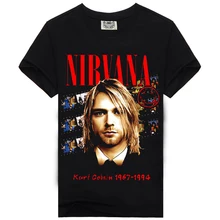 Nirvana kurt cobain футболки мужские/женские летние топы футболки NIRVANA Футболка мужская Свободная с круглым вырезом короткий рукав модные футболки размера плюс