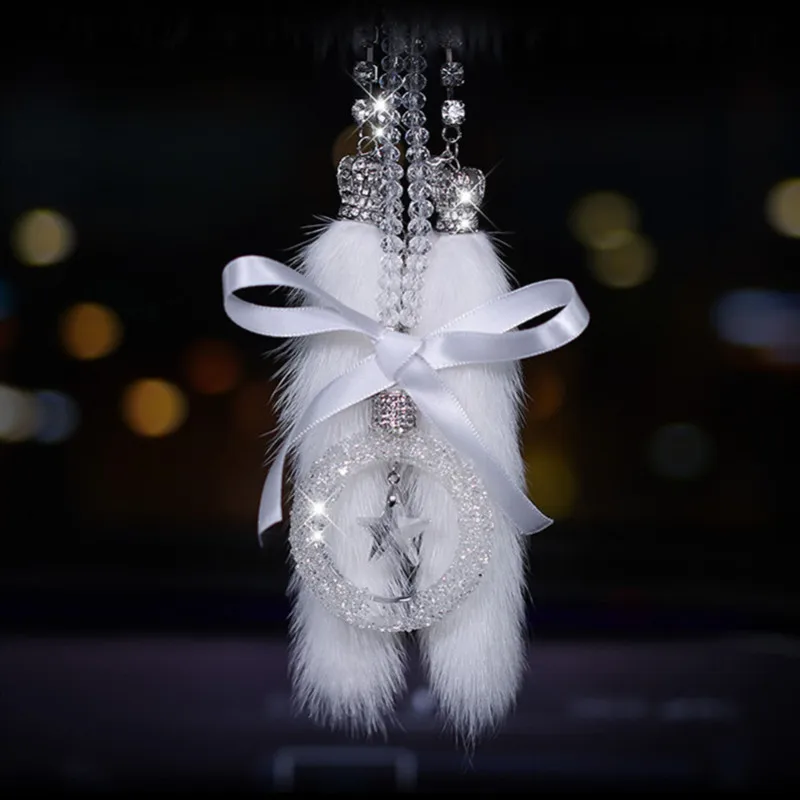 

Diamond car pendant men and women creative cute car interior jewelry rearview mirror crystal pendant