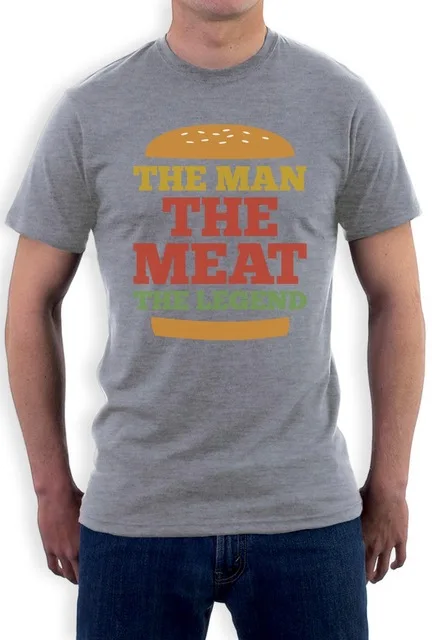 Printed T Shirt Men The Man The Meat The Legend Funny T For Meat