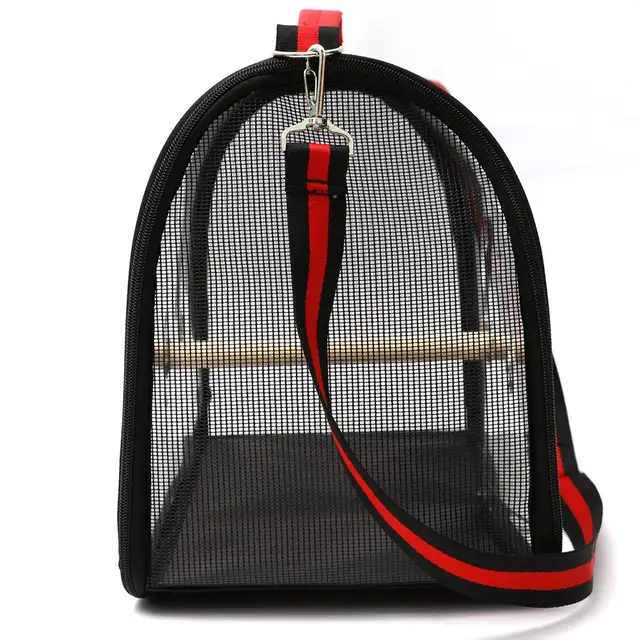 Lightweight Bird Carrier Cage Transparent Clear PVC Breathable Parrots Travel Bag FP8 2