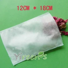 100 шт. 120x180 мм нетканые Ткань чай фильтры, заварены пустой пакетик, травяной чай, для китайской медицины