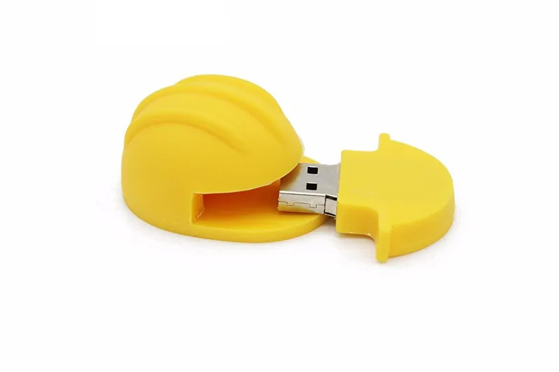 Кле USB милый оранжевый защитный шлем мини-инструмент USB флэш-накопитель 4 ГБ 8 ГБ 16 ГБ 32 ГБ 64 ГБ Флешка USB 2,0 для детских подарков