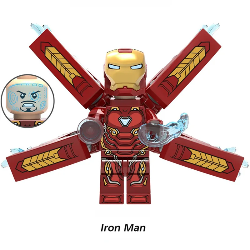 Super Heroes lEGOED Marvel Avengers Infinity War Iron Man Thanos Thor Black Panther Falcon Gamora Hulk Building Blocks toy