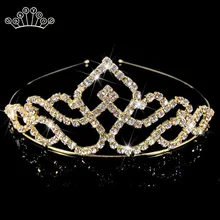 Элегантный кристалл горный хрусталь, украшения для волос головная повязка для выпускного вечера для девочек принцесса шарм и короны, диадемы свадебные аксессуары для волос