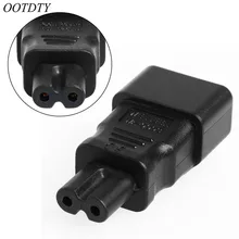 OOTDTY IEC 320 Kettle 3-Pin C14 Male к C7 Female адаптер преобразователя питания штепсельная розетка