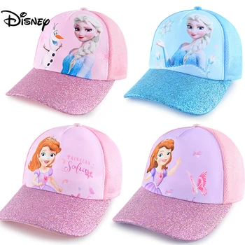 

Genuine Disney Frozen Hat Children Sunshade Hat Cartoon Princess Sofia Anna Elsa Clothes Accessories Kids Baby Cap