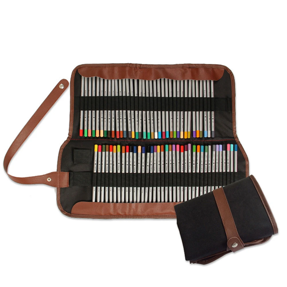 

Brush Pen Holder Soft Case Canvas Stationery Storage Bag Roll Accessory Cover Professional Pencil Wrap Painting