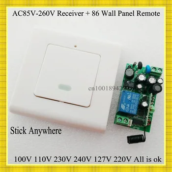 

AC 85V-260V 100V 110V 230V 240V127V 220VLED Lamp Bulb Nigh Lights Wall Lamp Remote Switch Wall Panel Remote Transmitter Wireless