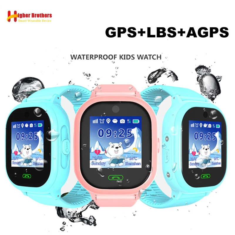 

IP67 Waterproof Smart Safe GPS Tracker Locator Kids Baby SOS Call Remote Monitor Camera Anti-lost Smartwatch Watch Wristwatch