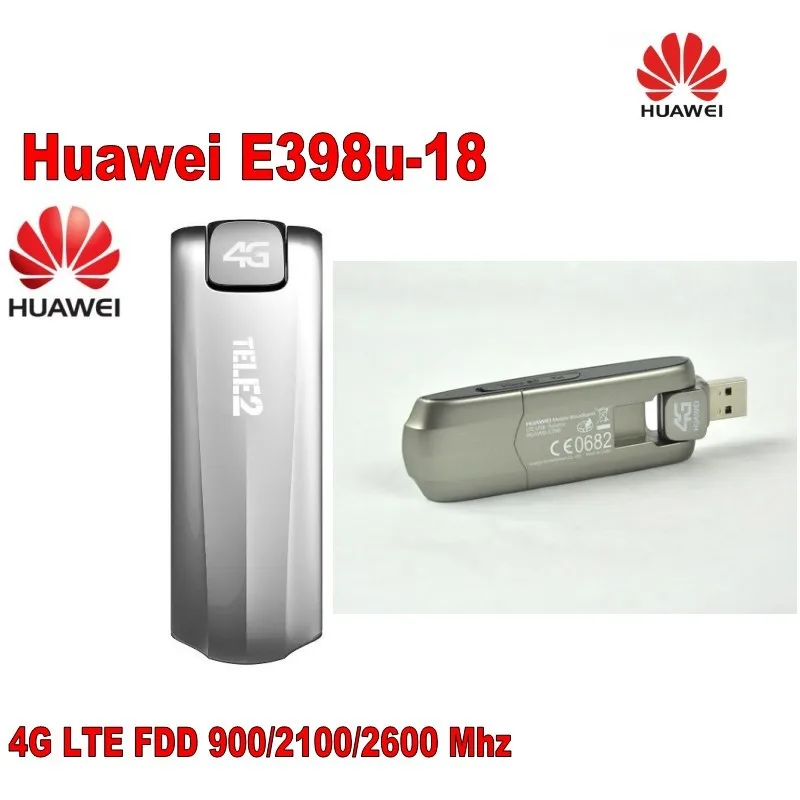 Разблокирована HUAWEI E398 E398u-18 4 г LTE 100 Мбит/с 900/2100/2600 мГц USB Беспроводной широкополосный модем