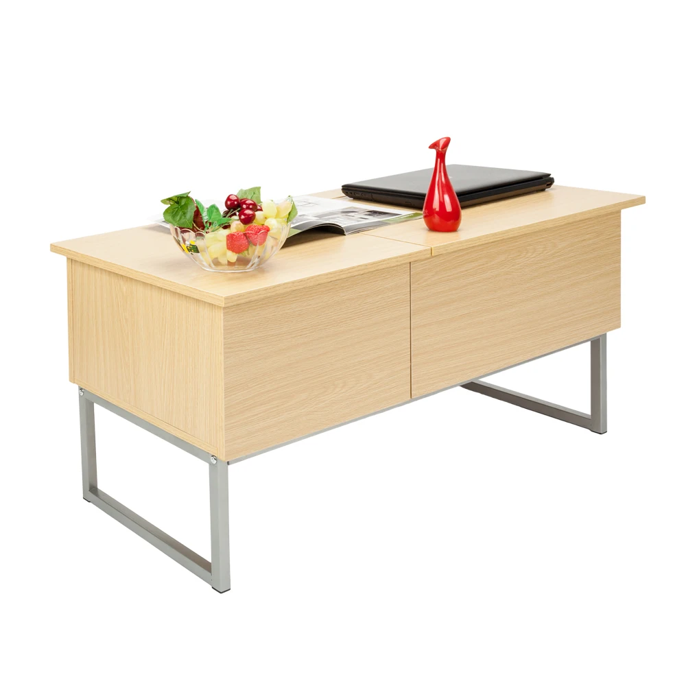 الحديثة خفية مقصورة و رفع أعلى التخزين طاولة القهوة الخشب اللون دروبشيبينغ